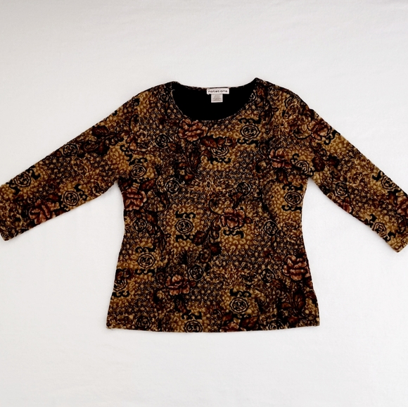 NOTATIONS Floral Top, size S - Picture 1 of 11